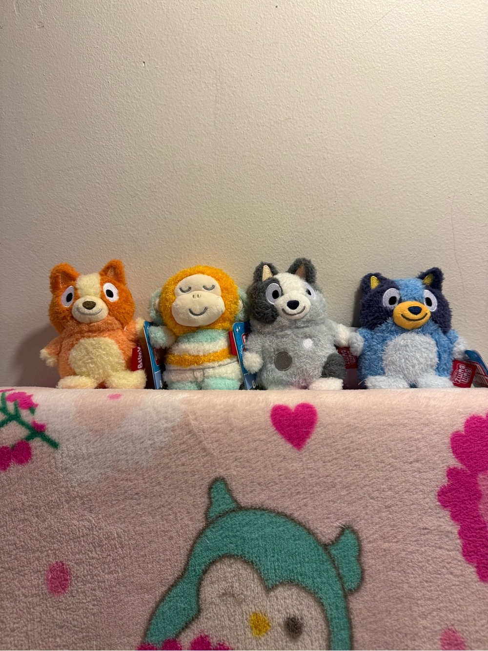 BumBumz Bluey Bumz 4.5" 4-Pack Plush - Bluey, Bingo, Muffin & Monkeyjocks